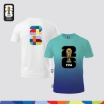 FIFA World Cup 2026™ Unisex 100% Combed Cotton Tee - White FIFA World Cup 2026™ Unisex Microfiber Dry-Fit Jersey Turquoise/ Blue (MY ONLY)